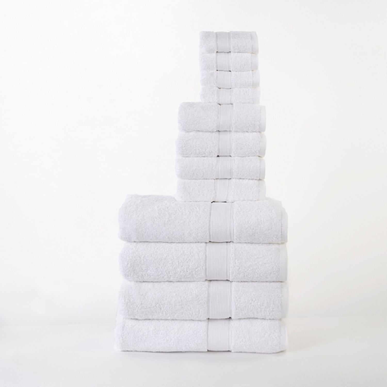 Organic Cotton Plush Solid Assorted 12 Piece Towel Set