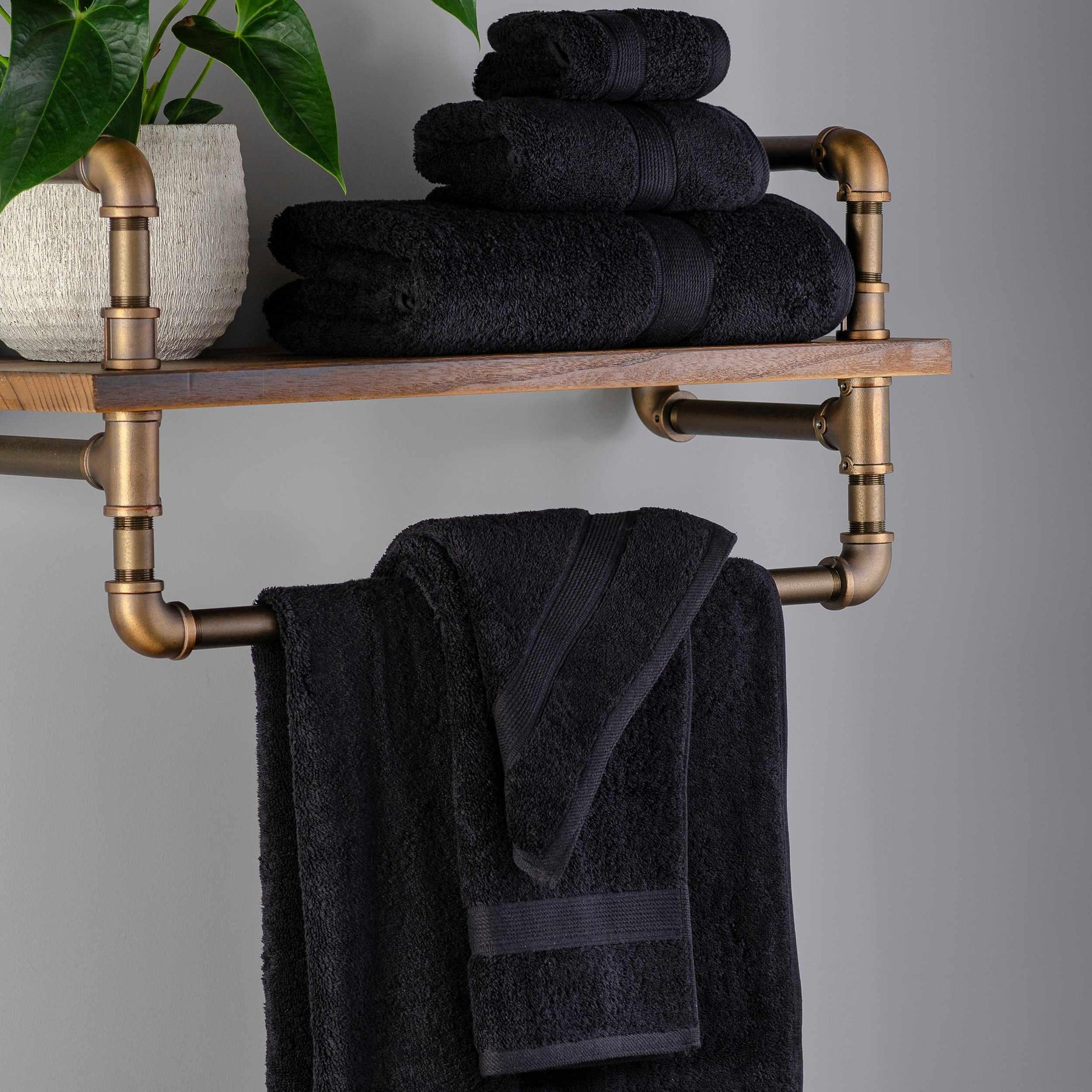 Organic Cotton Solid Plush Assorted 6 Piece Towel Set