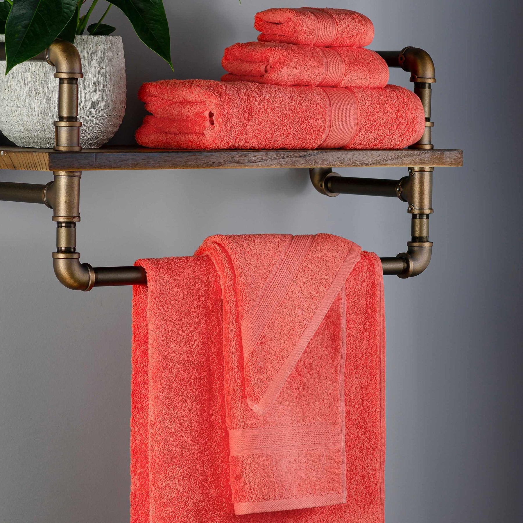 Organic Cotton Solid Plush Assorted 6 Piece Towel Set