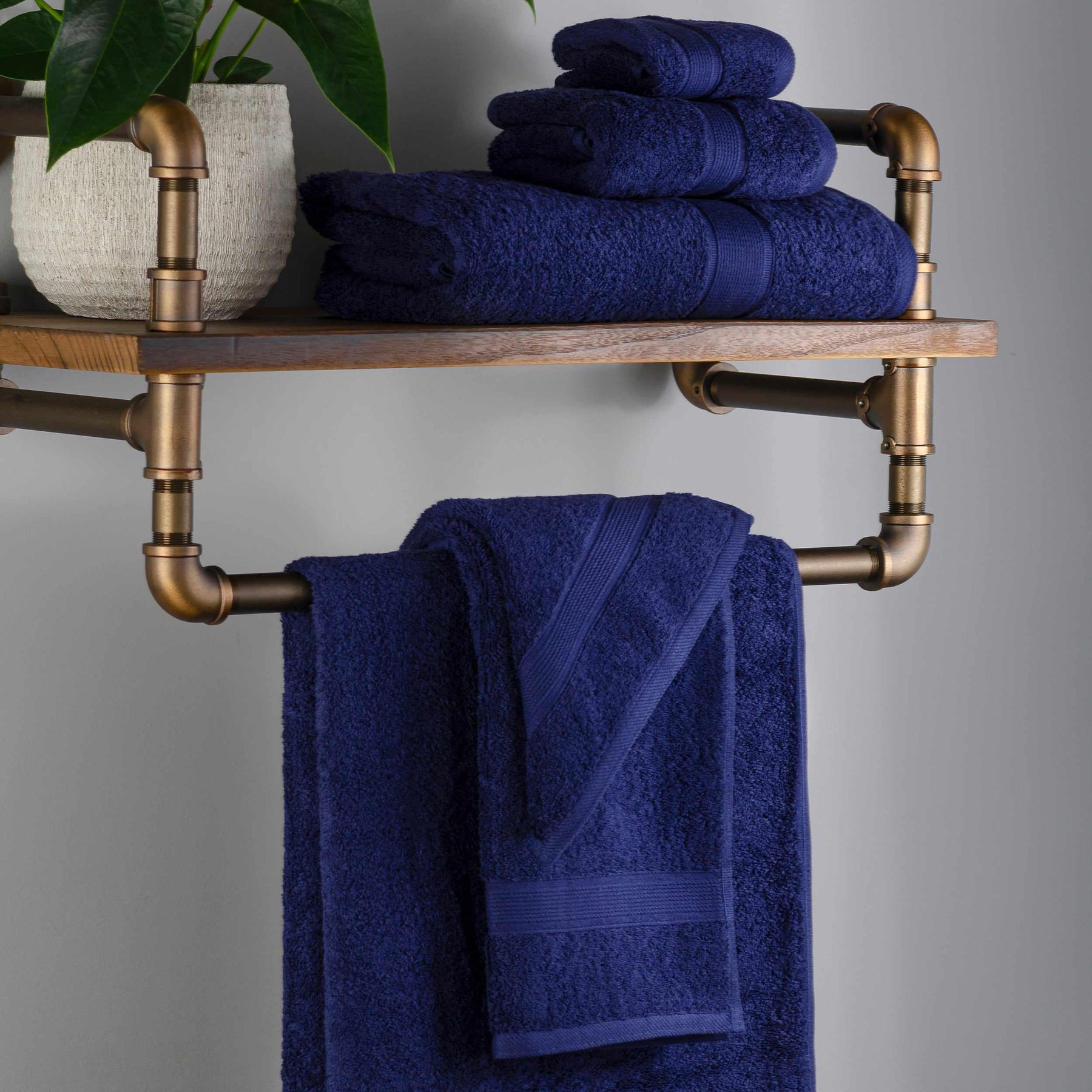 Organic Cotton Solid Plush Assorted 6 Piece Towel Set