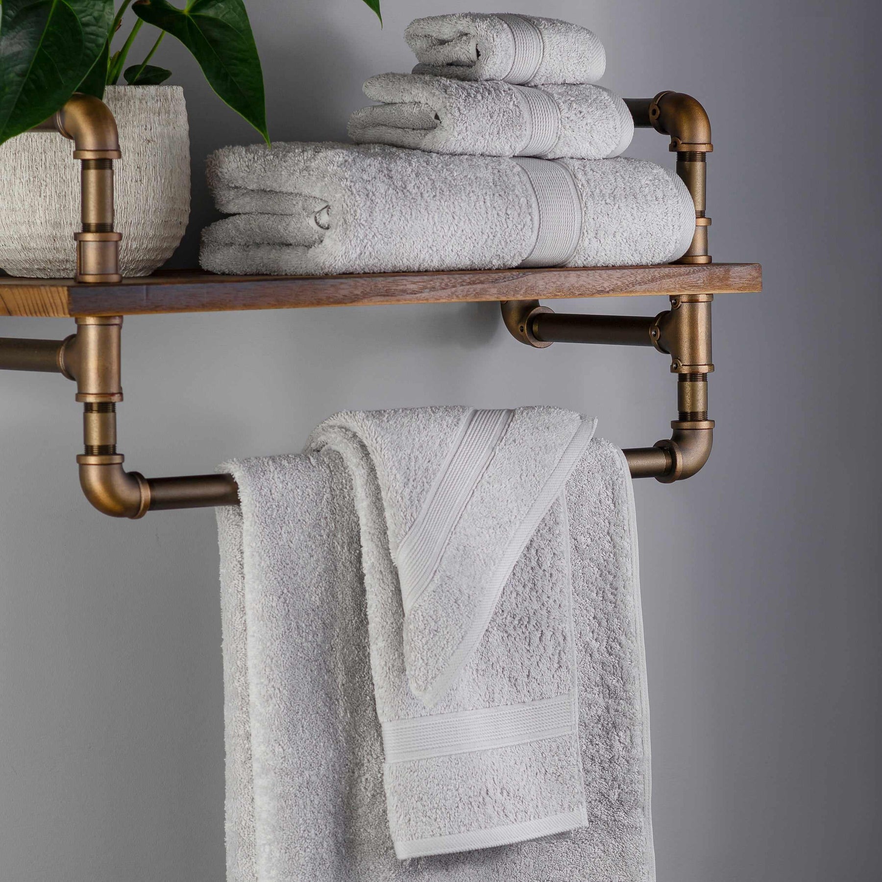 Organic Cotton Solid Plush Assorted 6 Piece Towel Set