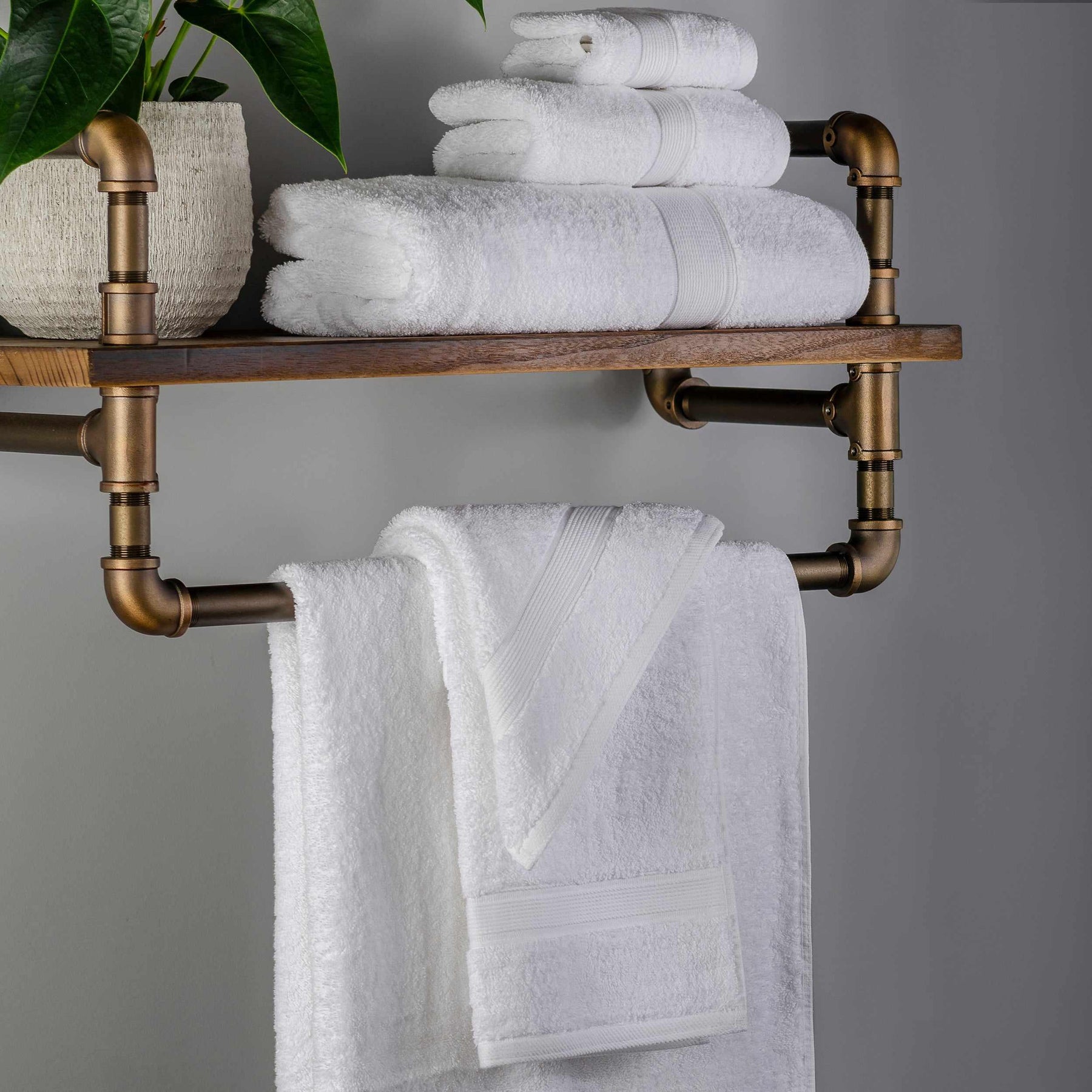 Organic Cotton Solid Plush Assorted 6 Piece Towel Set