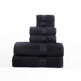 Organic Cotton Solid Plush Assorted 6 Piece Towel Set