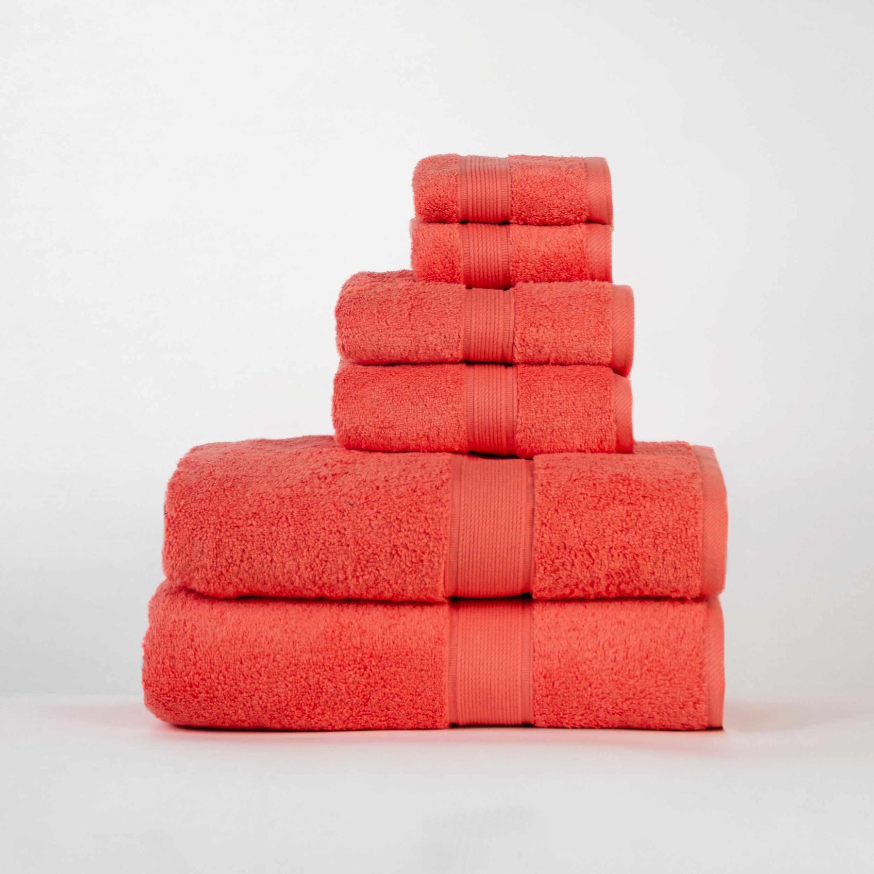 Organic Cotton Solid Plush Assorted 6 Piece Towel Set