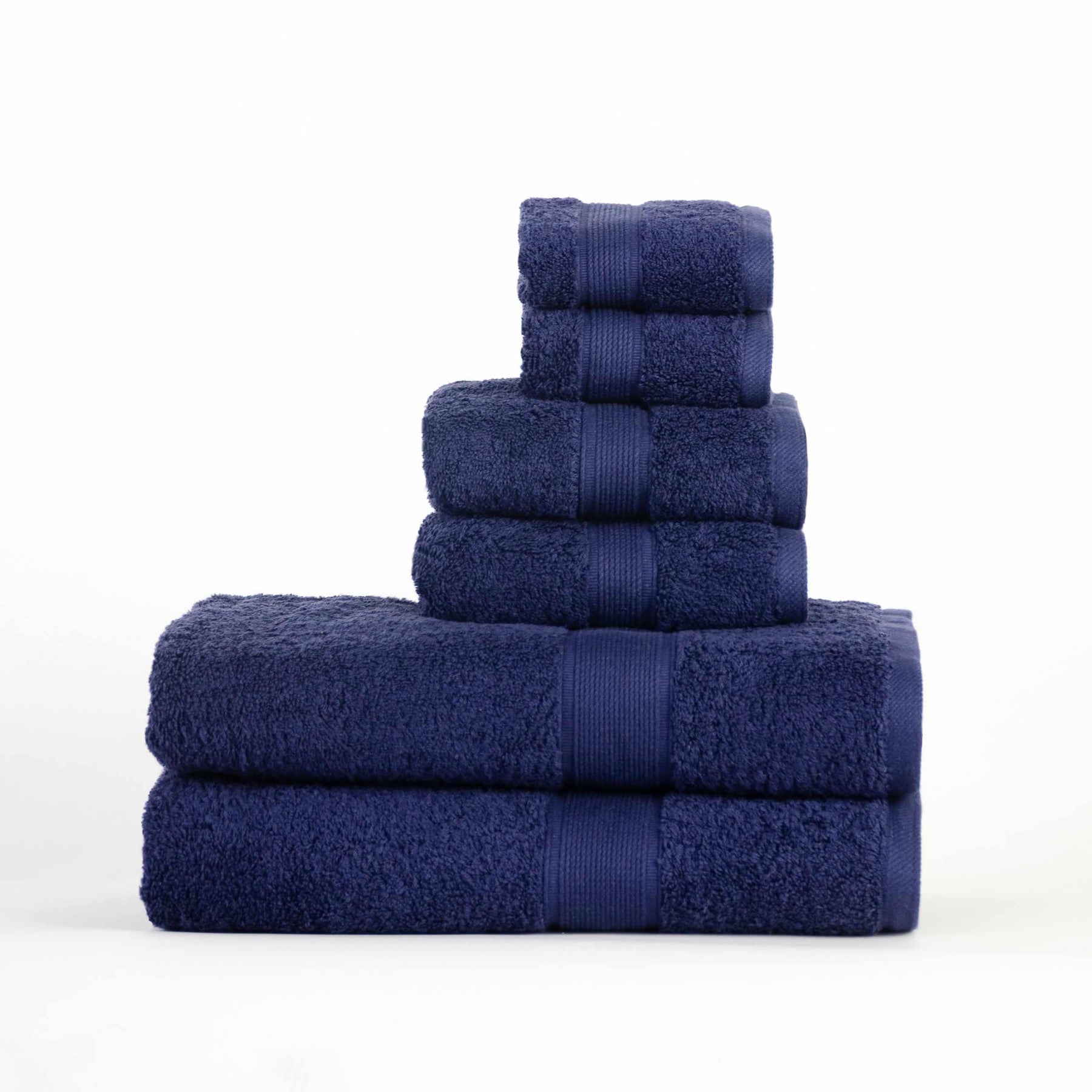 Organic Cotton Solid Plush Assorted 6 Piece Towel Set