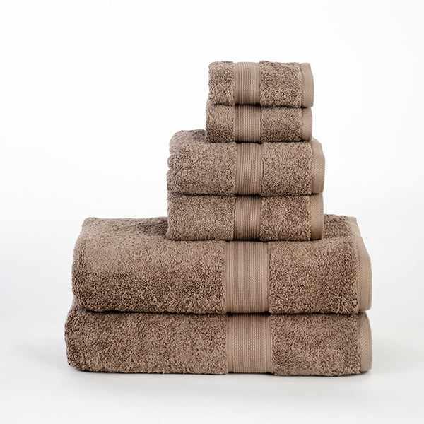 Organic Cotton Solid Plush Assorted 6 Piece Towel Set