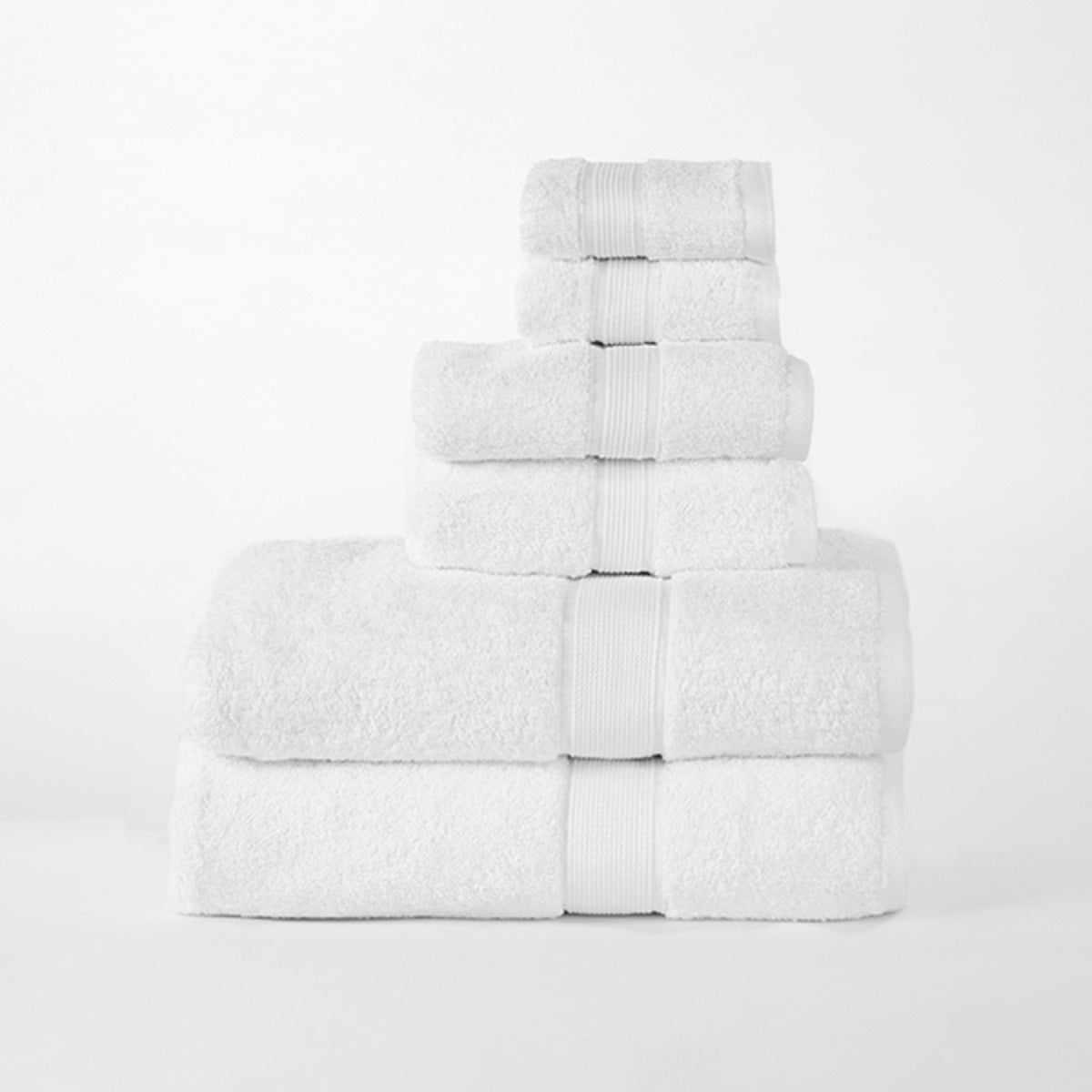 Organic Cotton Solid Plush Assorted 6 Piece Towel Set