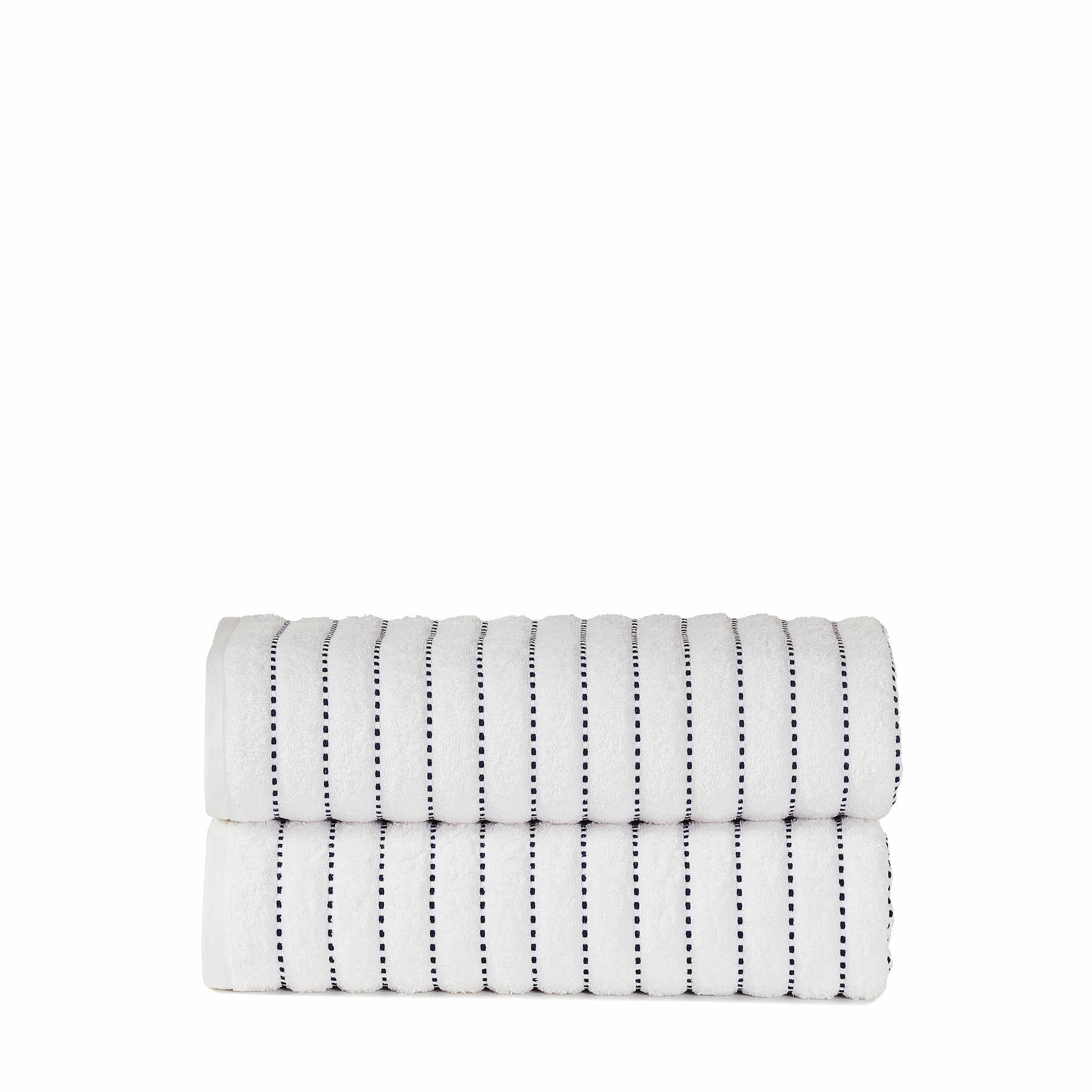 Organic Cotton Wave Plush Stripe 2 Piece Bath Sheet Towel Set