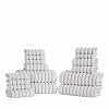 Organic Cotton Wave Plush Striped Assorted 16 Piece Towel Set
