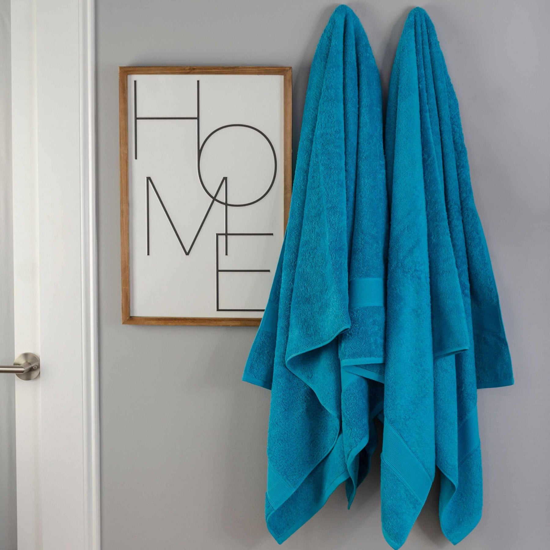 Organic Solid 650 GSM 2 Pieces Bath Sheet Set