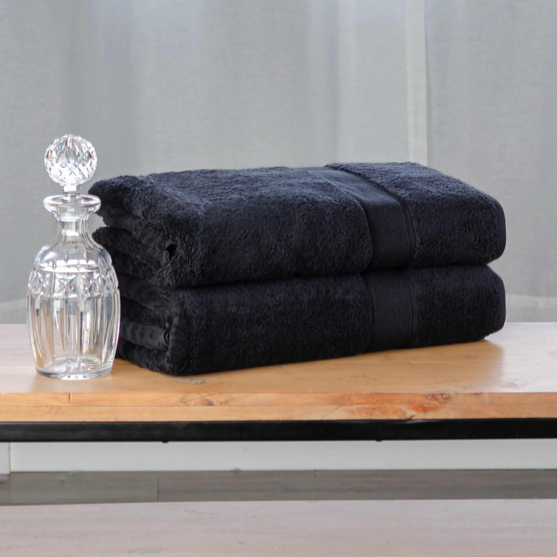 Organic Solid 650 GSM 2 Pieces Bath Sheet Set