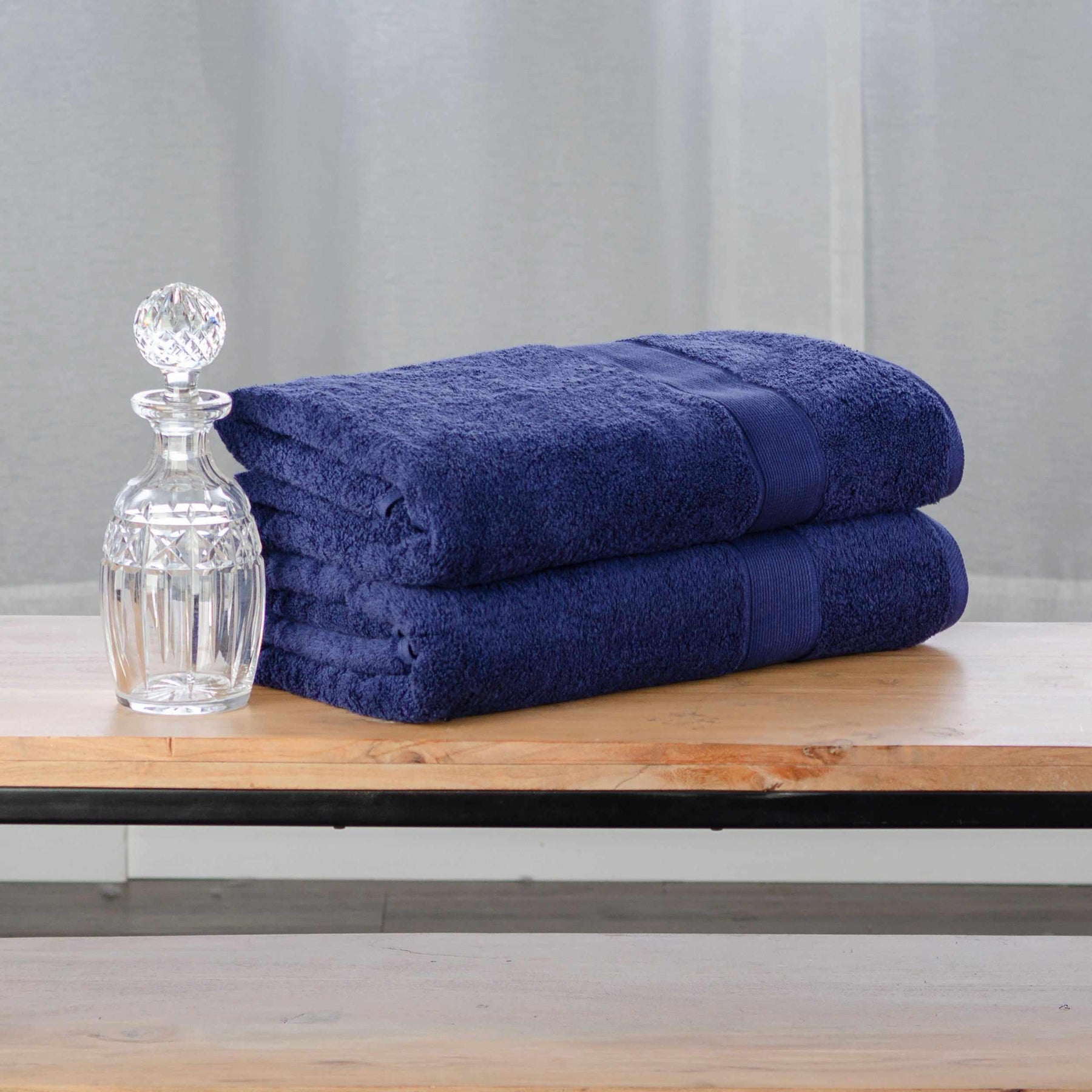 Organic Solid 650 GSM 2 Pieces Bath Sheet Set