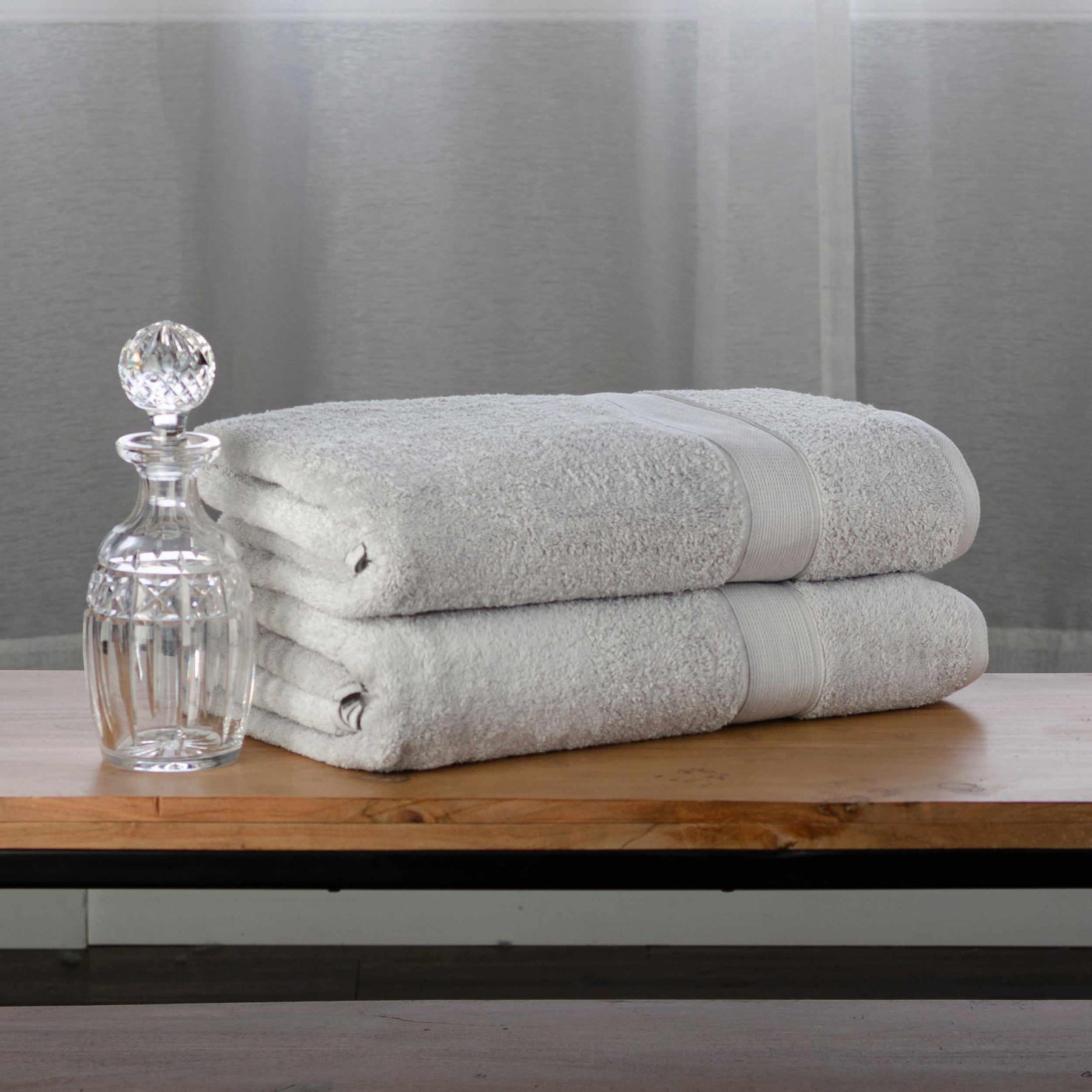 Organic Solid 650 GSM 2 Pieces Bath Sheet Set