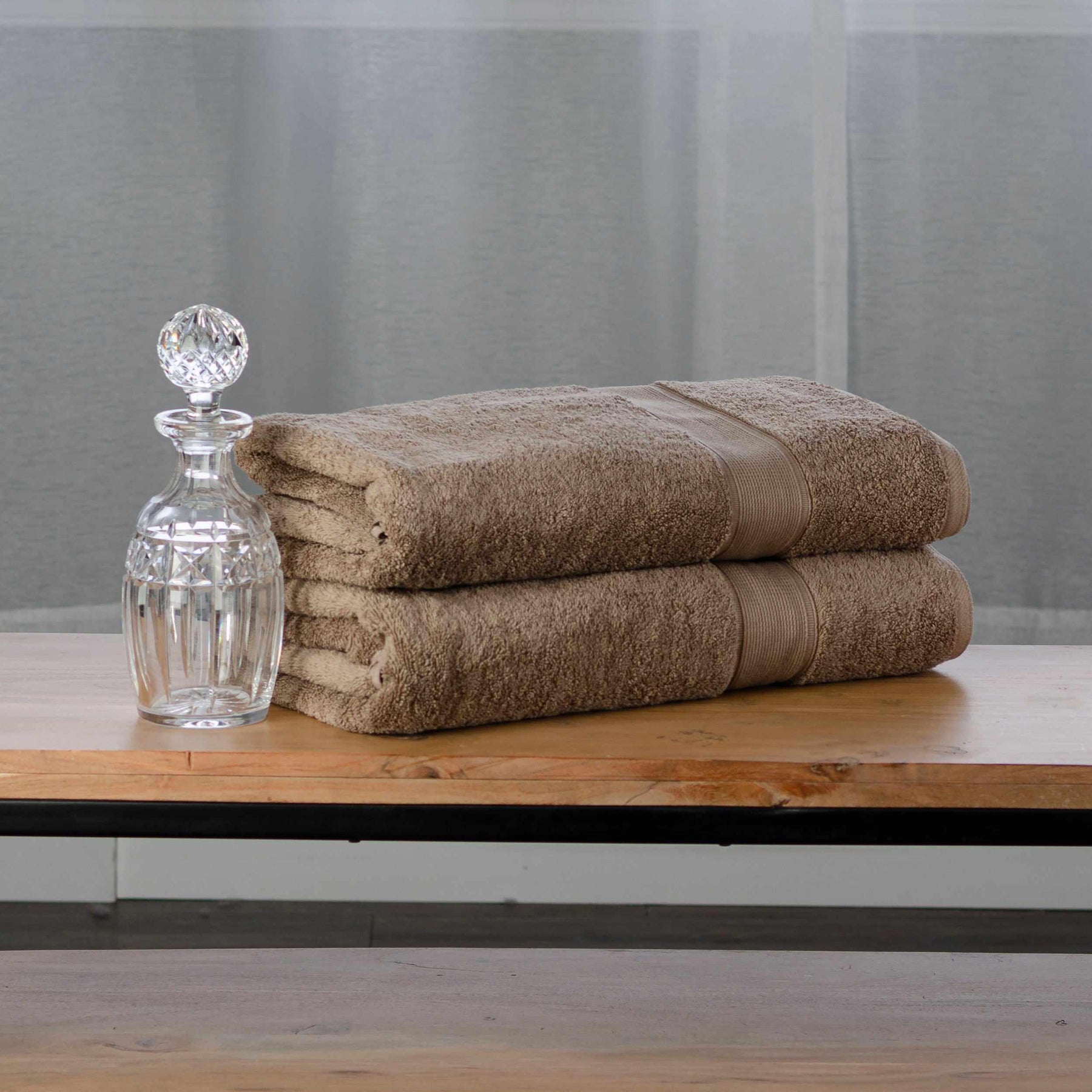 Organic Solid 650 GSM 2 Pieces Bath Sheet Set