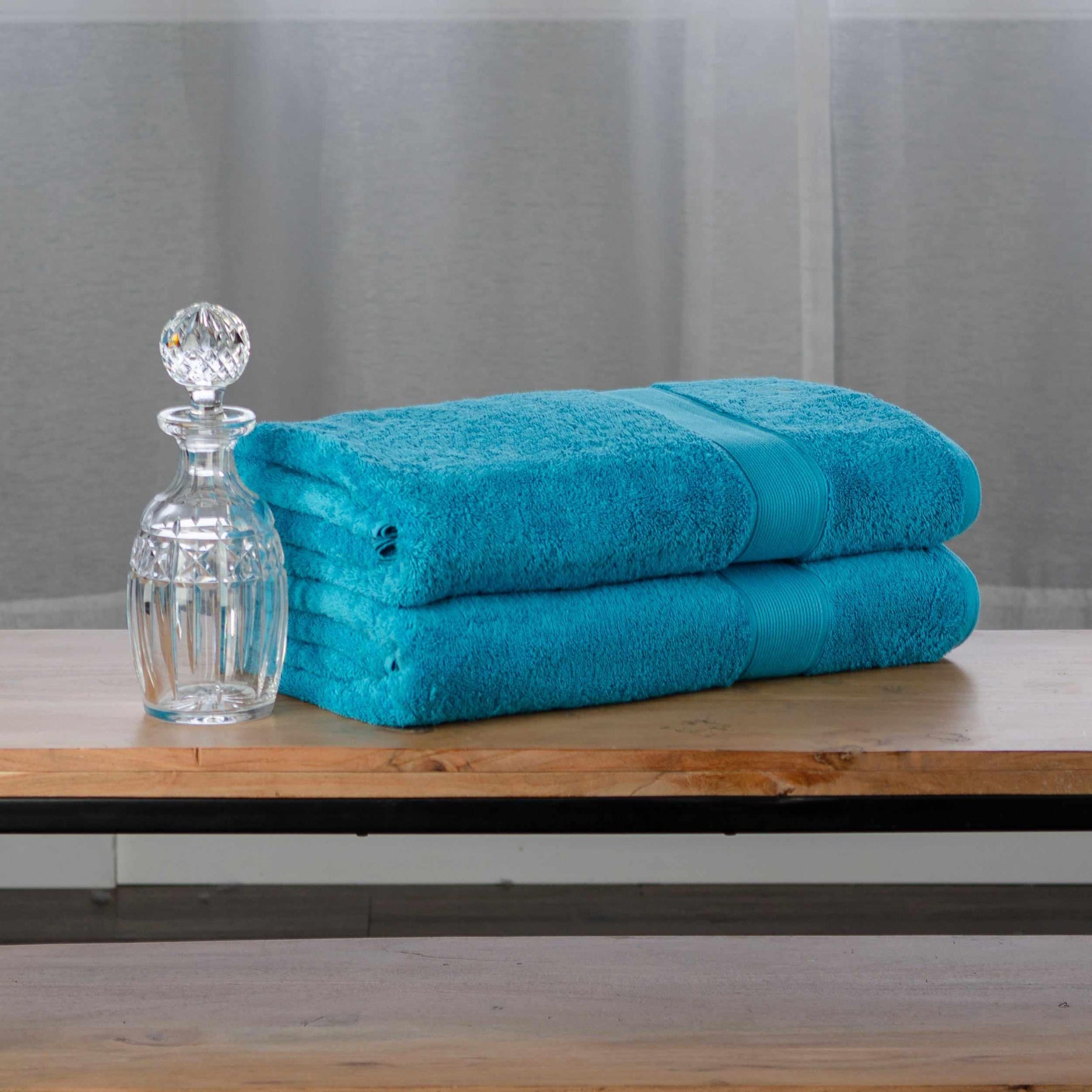 Organic Solid 650 GSM 2 Pieces Bath Sheet Set