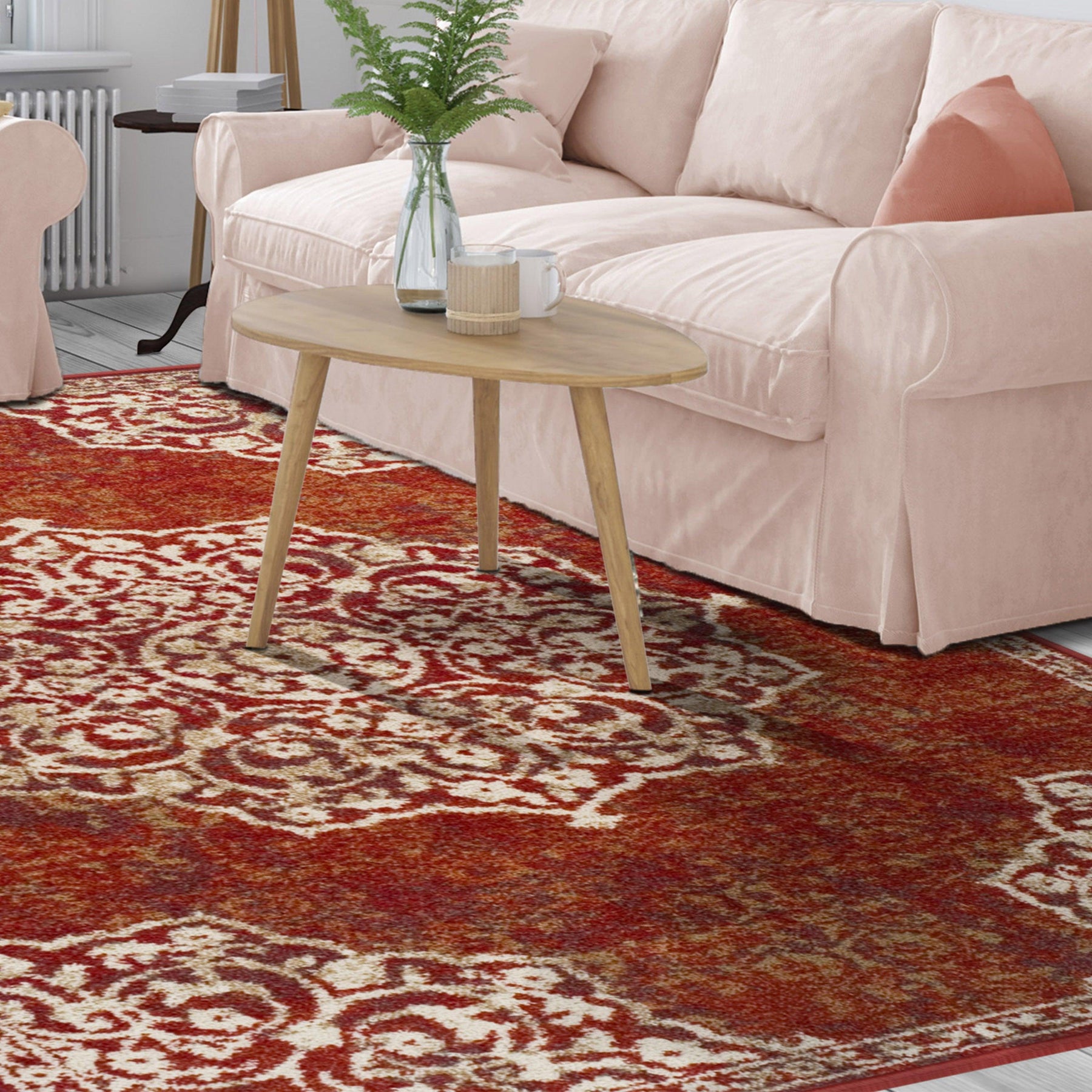 Oriental Medallion Oxidized Area Rug Or Door Mat Or Runner Rug