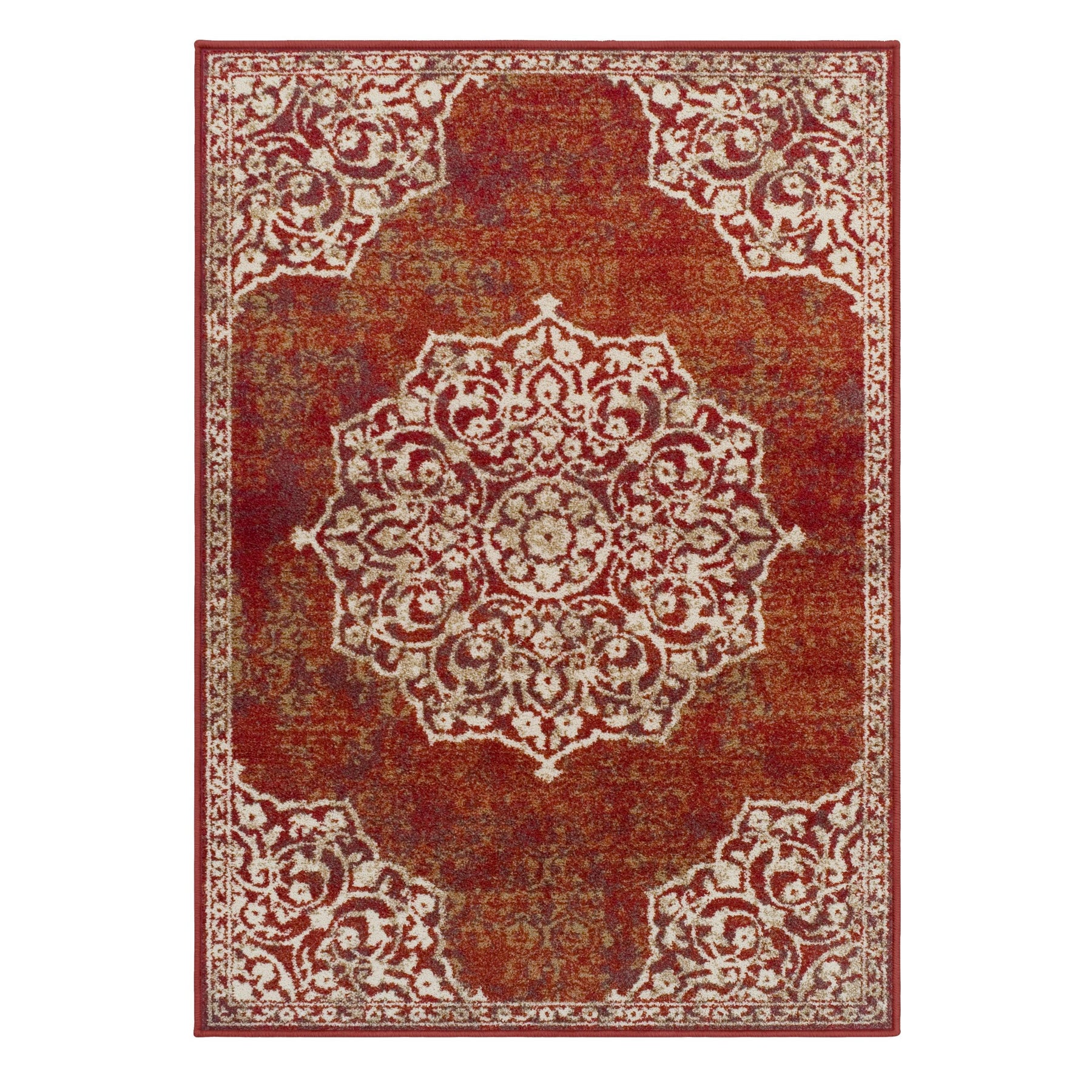 Oriental Medallion Oxidized Area Rug Or Door Mat Or Runner Rug
