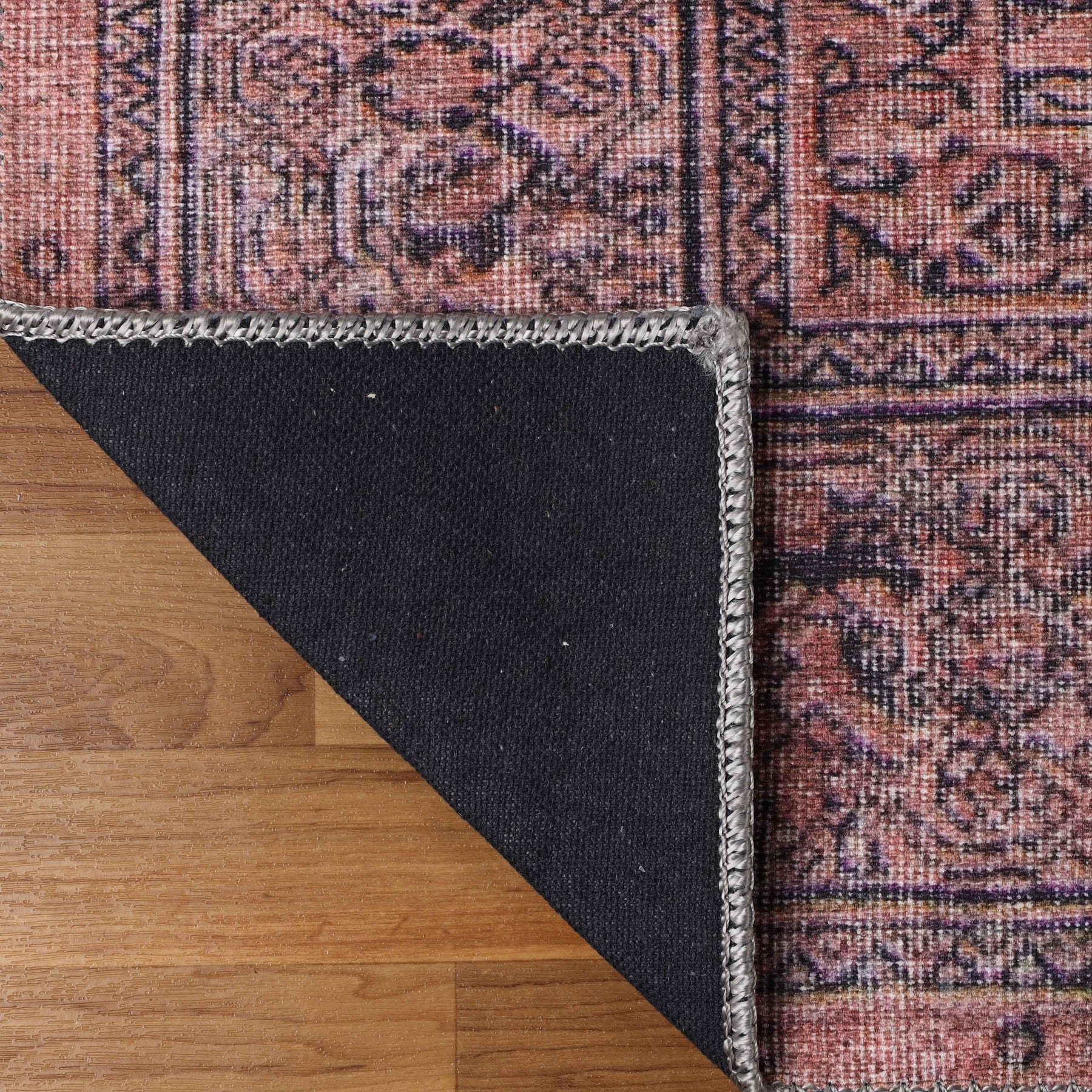 Oriental Vintage Medallion Power-Loomed Indoor Area Rug Garnet Red