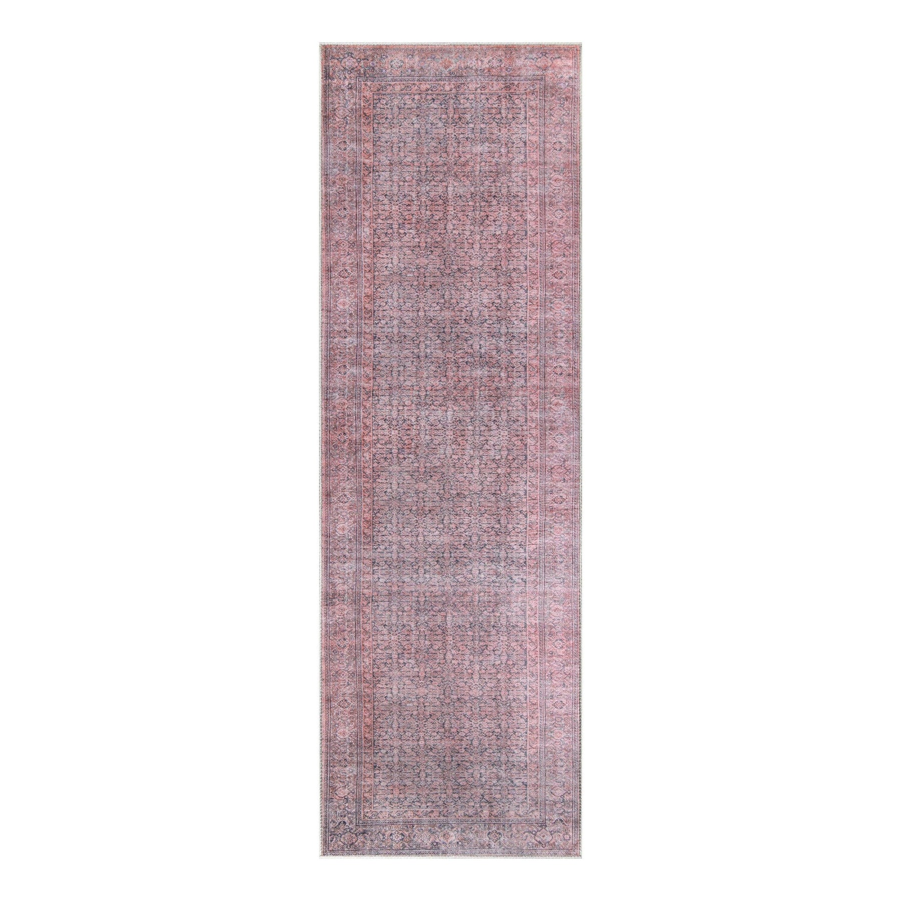 Oriental Vintage Medallion Power-Loomed Indoor Area Rug Garnet Red