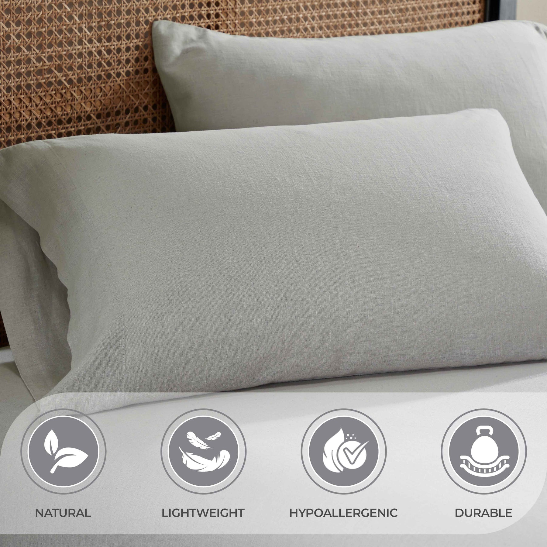 Orion Cotton Linen Blend Garment Washed Deep Pocket Bed Sheet Set