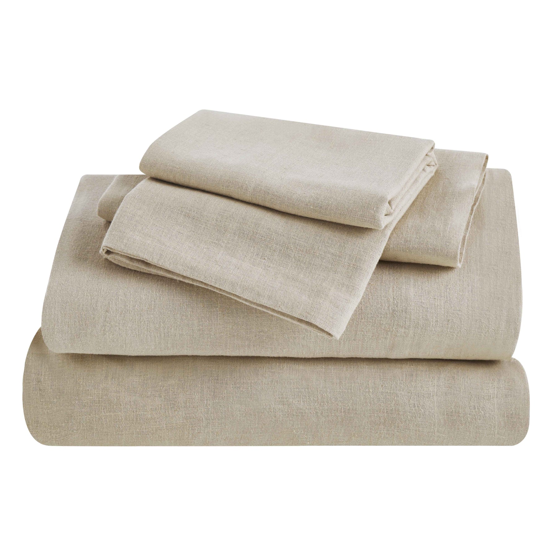 Orion Cotton Linen Blend Garment Washed Deep Pocket Bed Sheet Set