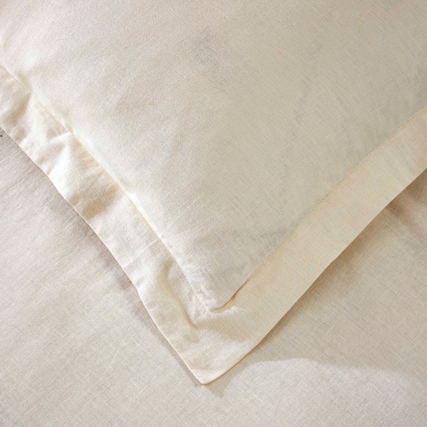 Orion Cotton Linen Garment 3 Piece Duvet Cover Set With Pillow Shams