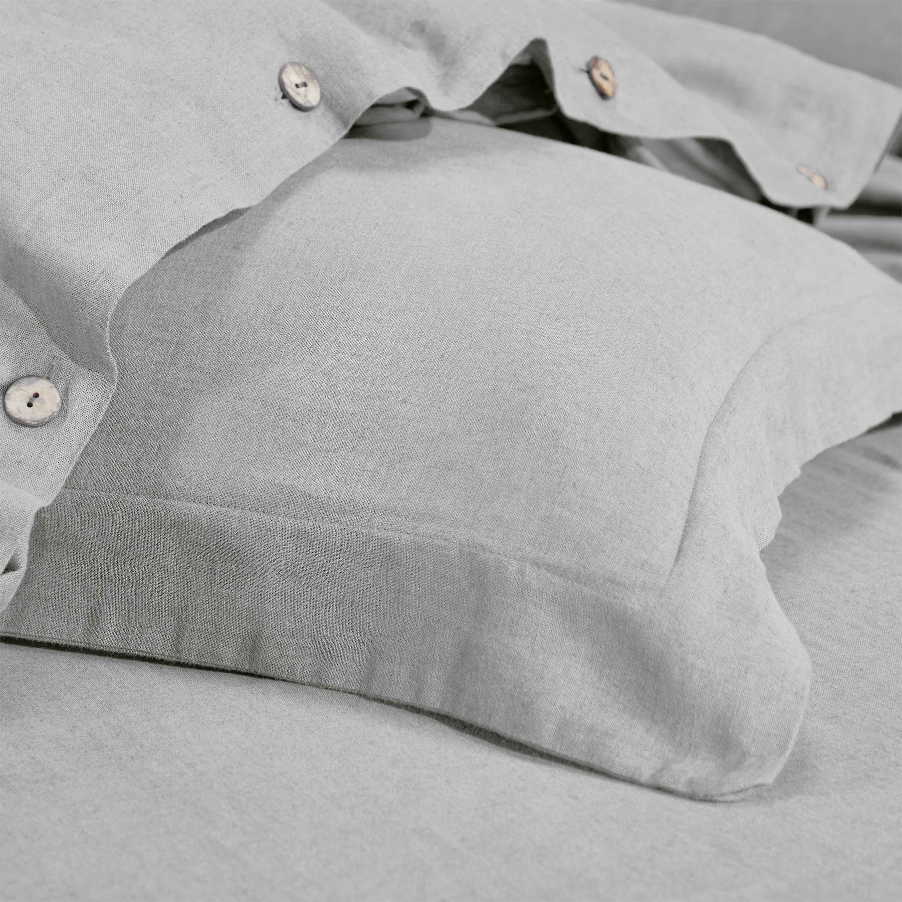 Orion Cotton Linen Garment 3 Piece Duvet Cover Set With Pillow Shams