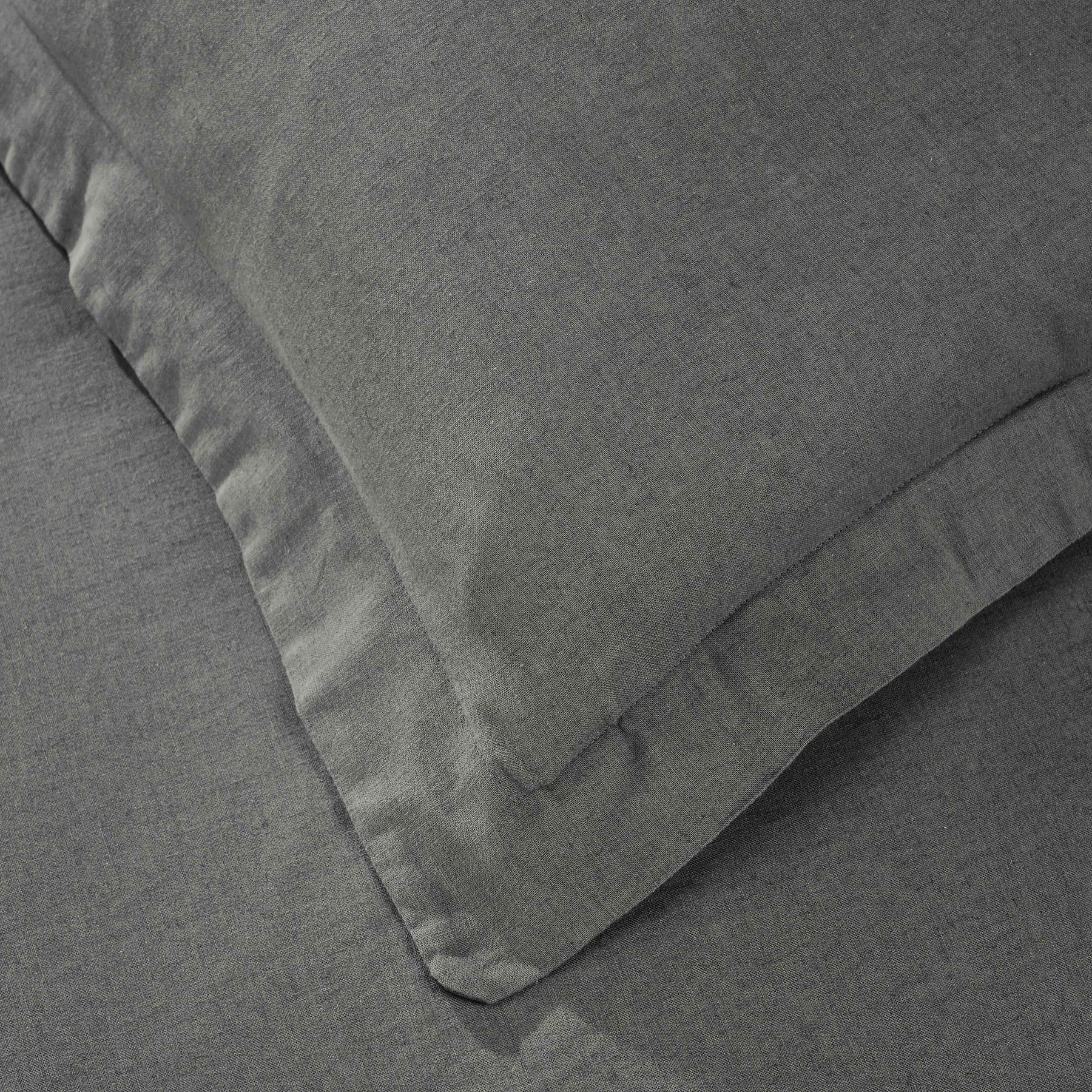 Orion Cotton Linen Garment 3 Piece Duvet Cover Set With Pillow Shams