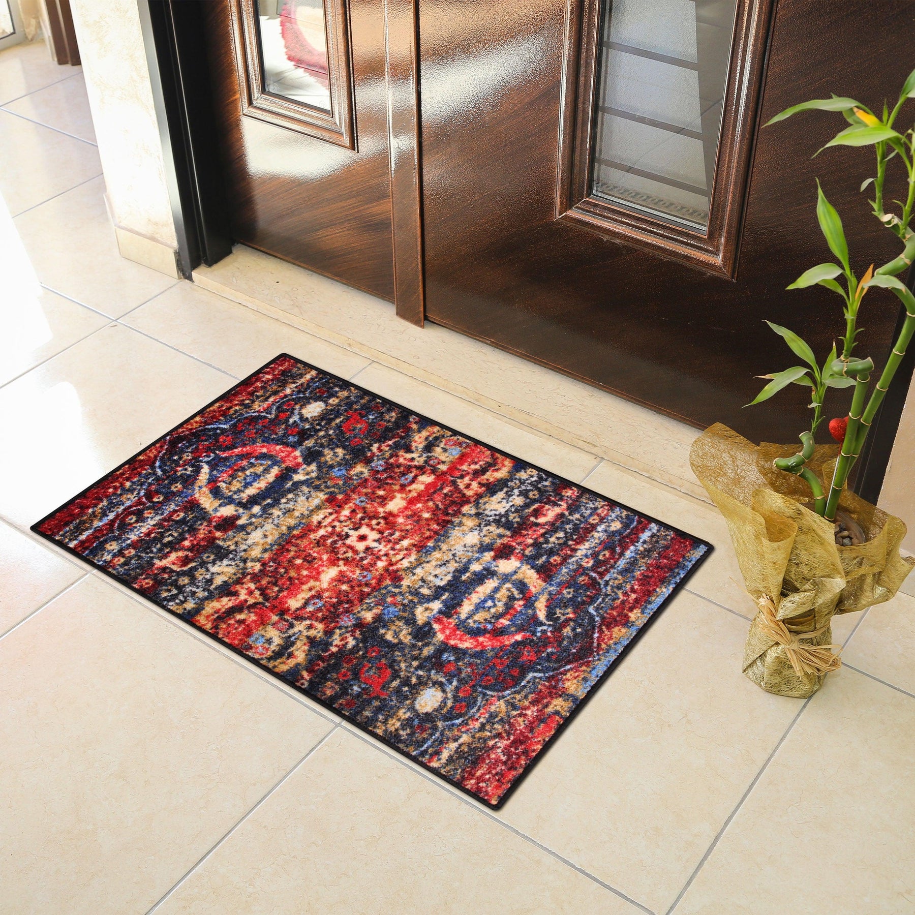 Oswell Medallion Non-Slip Washable Indoor Area Rug or Runner