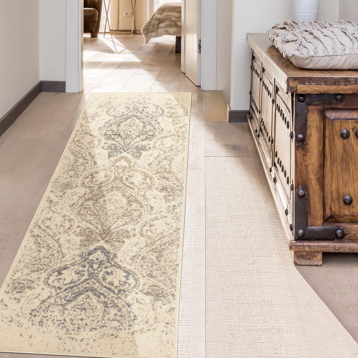 Otomar Traditional Oriental Damask Indoor Area Rug or Runner