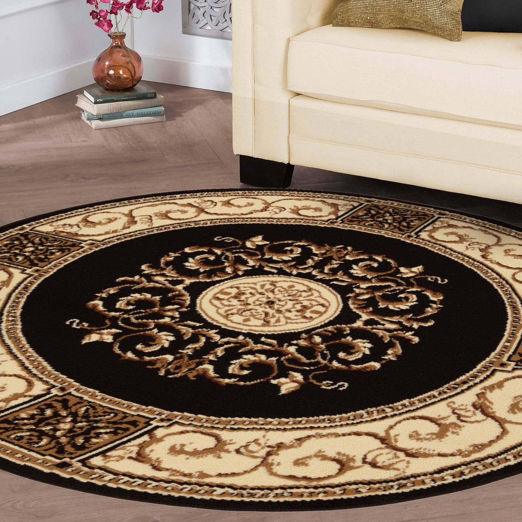 Oversized Medallion Modern Bohemian Indoor Area Rug or Runner Rug