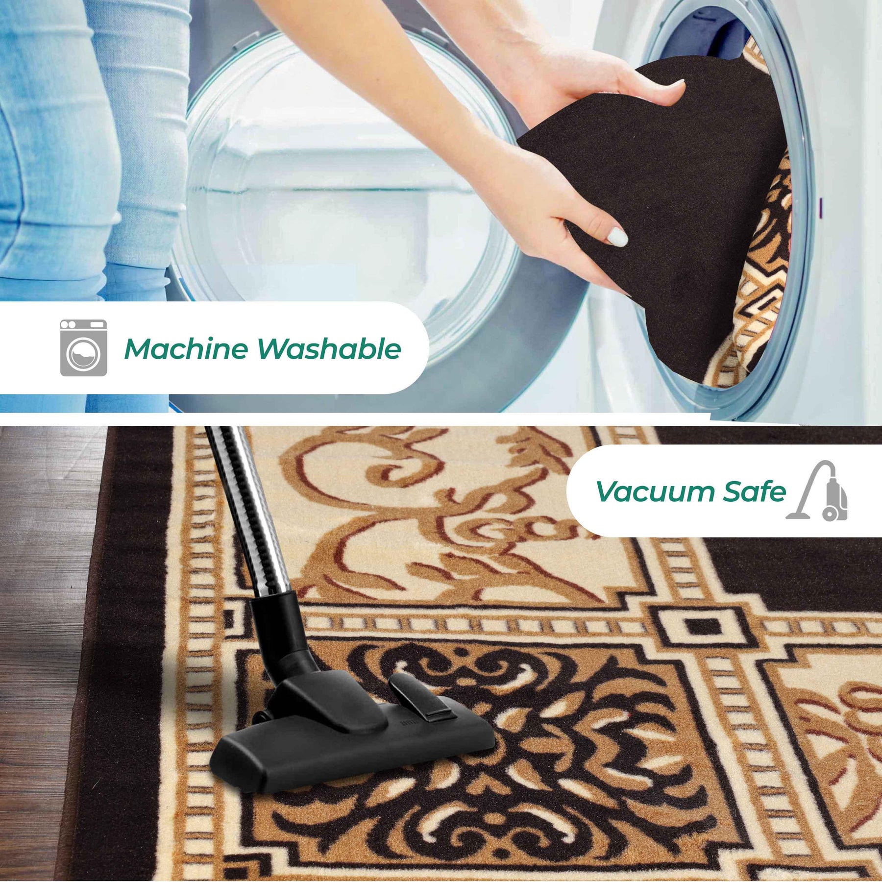 Oversized Medallion Modern Bohemian Indoor Area Rug or Runner Rug