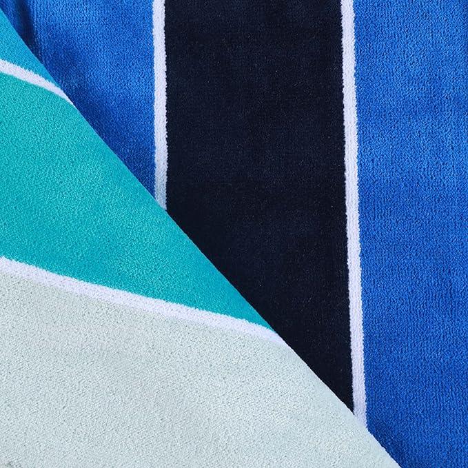 Pacific Stripe Cotton Oversized 4 Piece Beach Towel Set