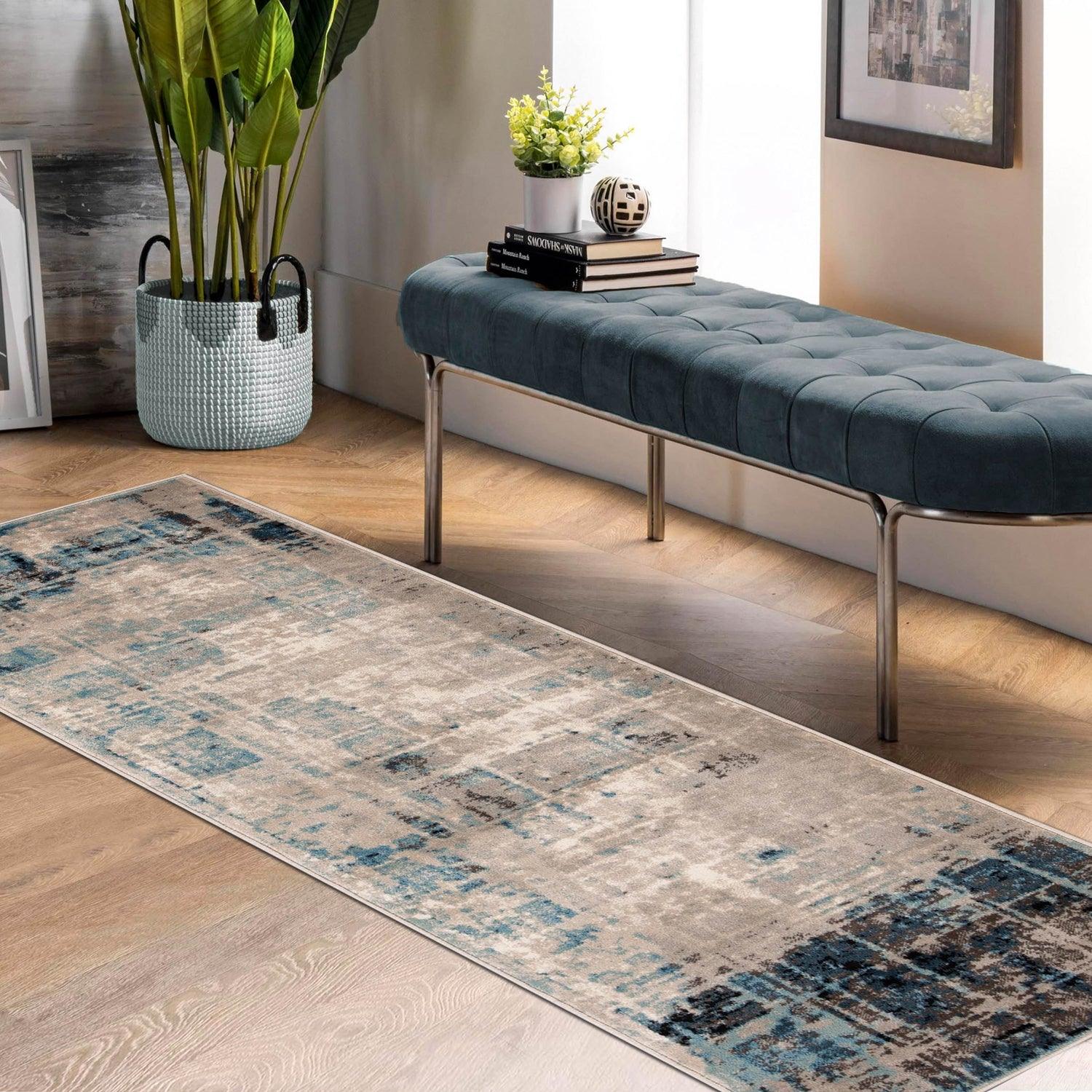 Palani Washed Striped Abstract Indoor Area Rugs or Runner Rug
