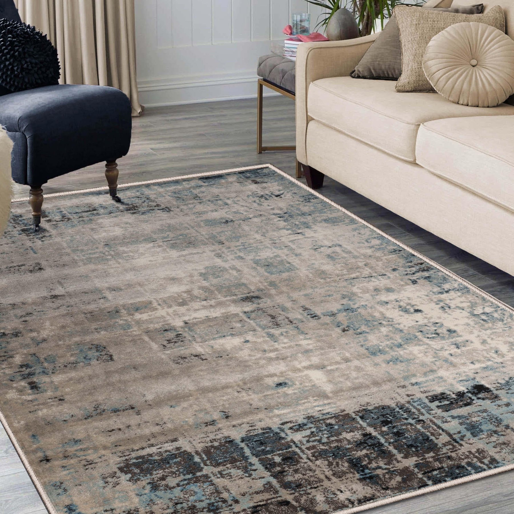 Palani Washed Striped Abstract Indoor Area Rugs or Runner Rug