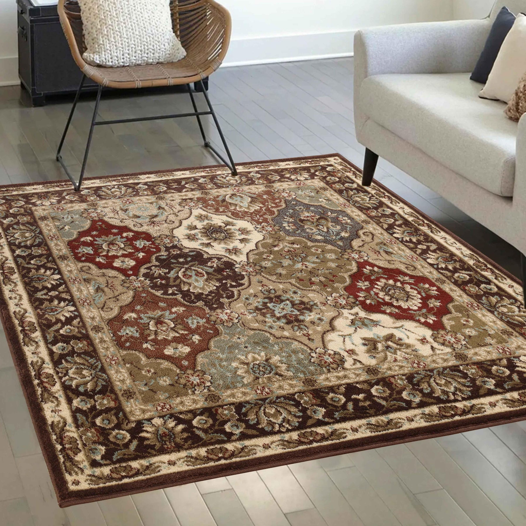 Palmyra Traditional Floral Medallion Indoor Area Rug Or Runner Rug