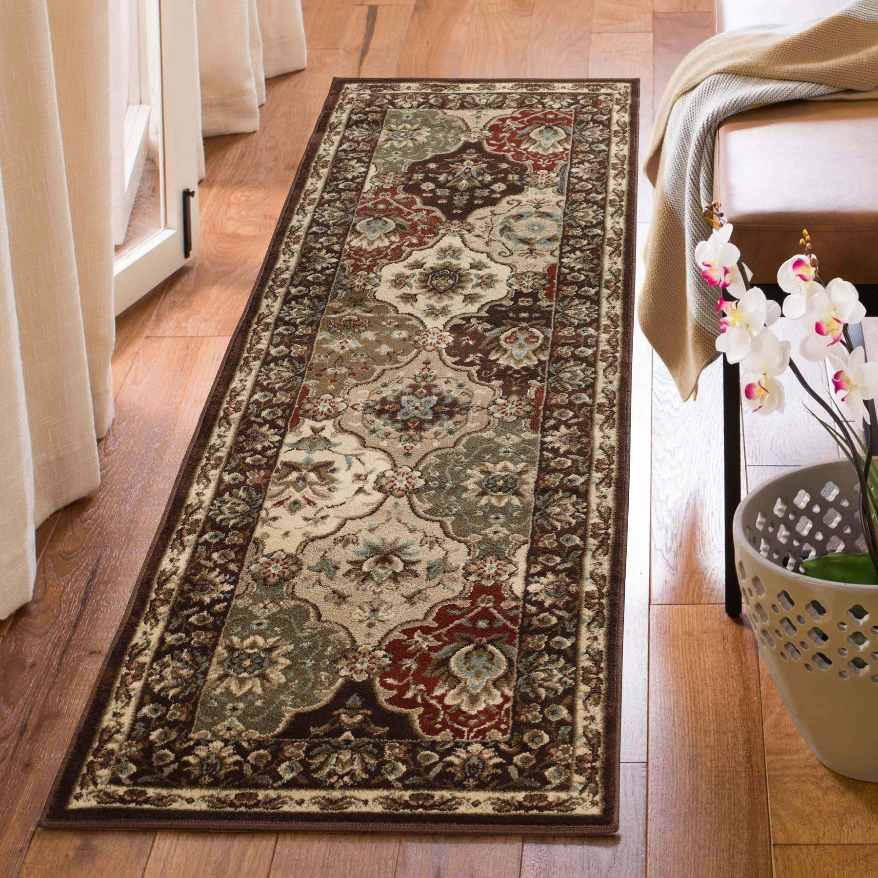Palmyra Traditional Floral Medallion Indoor Area Rug Or Runner Rug
