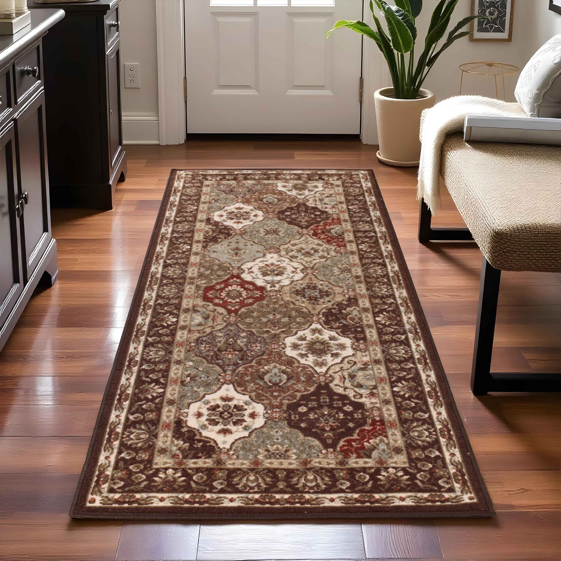 Palmyra Traditional Floral Medallion Indoor Area Rug Or Runner Rug