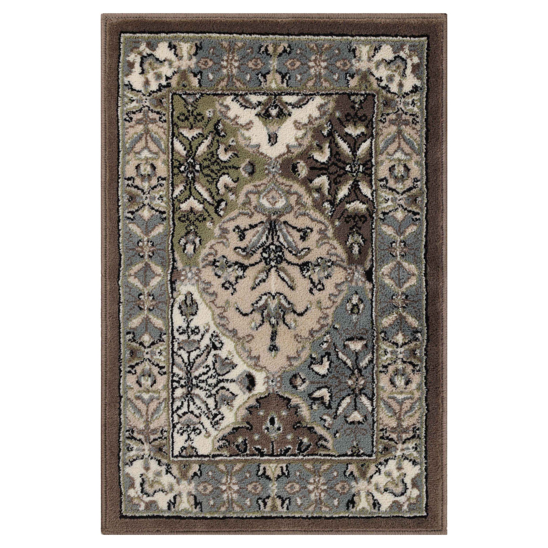 Paloma Contemporary Damask Indoor Area Rug or Runner Rug Or Door Mat