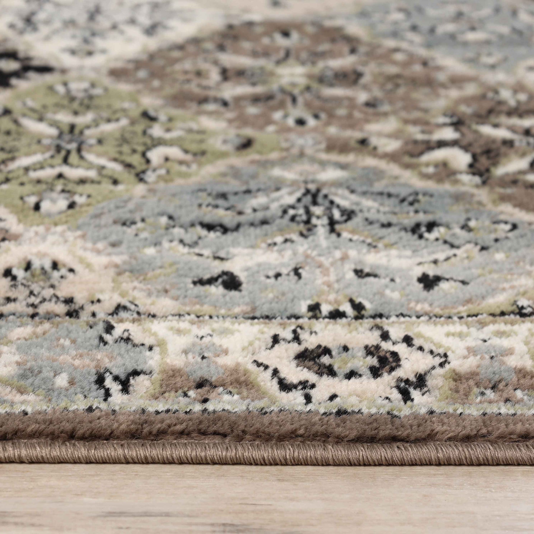 Paloma Contemporary Damask Indoor Area Rug or Runner Rug Or Door Mat