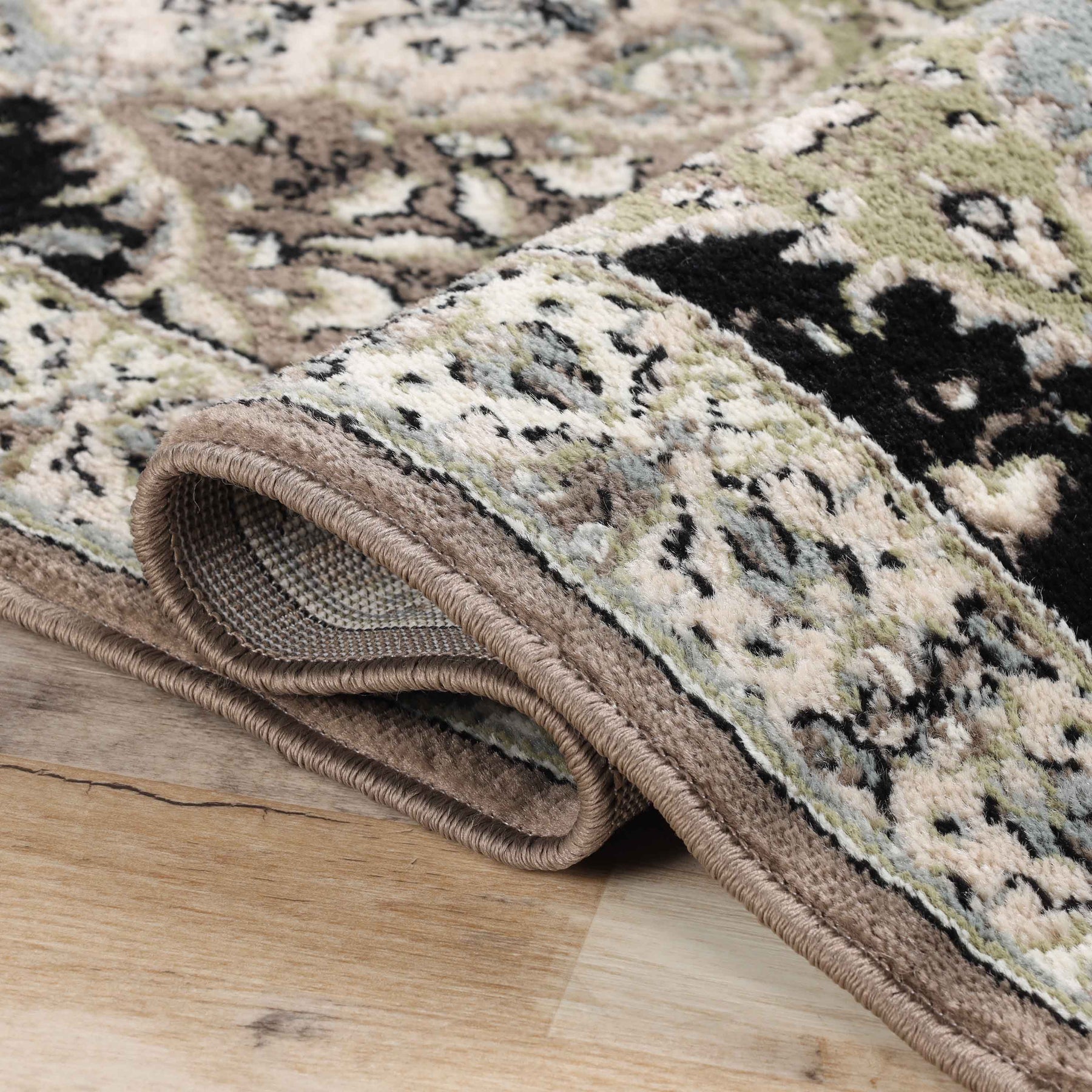 Paloma Contemporary Damask Indoor Area Rug or Runner Rug Or Door Mat