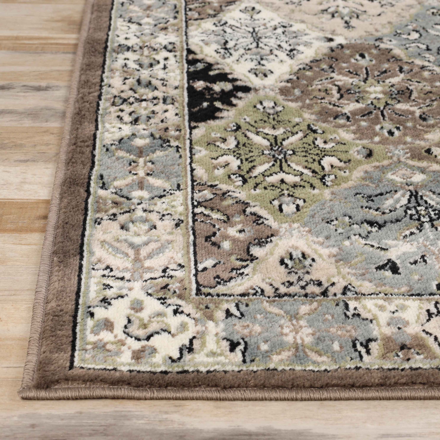Paloma Contemporary Damask Indoor Area Rug or Runner Rug Or Door Mat
