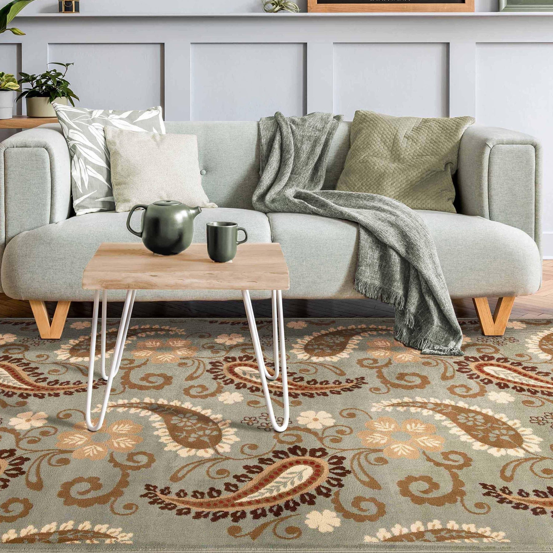 Parkway Vintage Floral Indoor Area Rug or Runner Rug