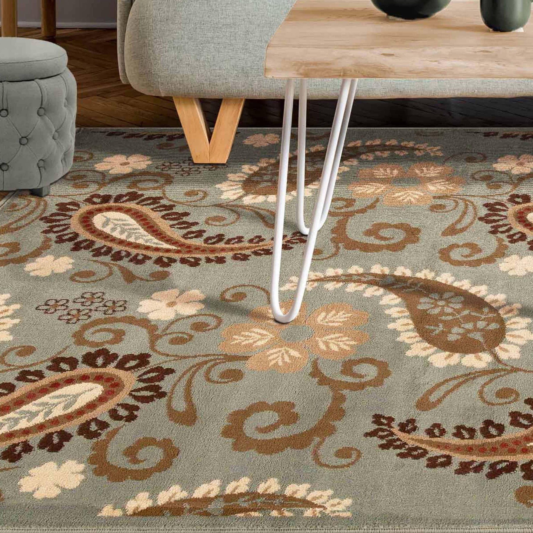 Parkway Vintage Floral Indoor Area Rug or Runner Rug