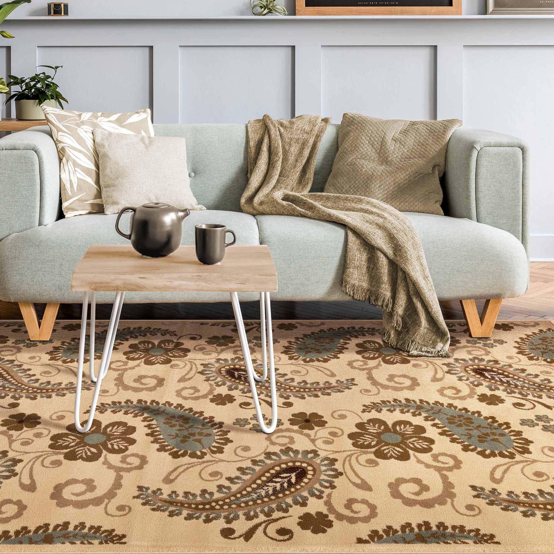 Parkway Vintage Floral Indoor Area Rug or Runner Rug