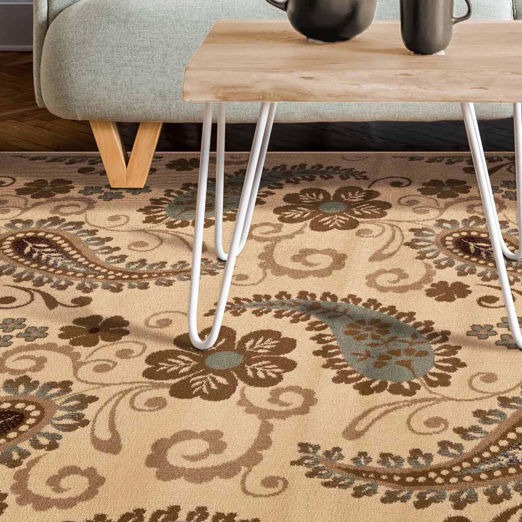 Parkway Vintage Floral Indoor Area Rug or Runner Rug