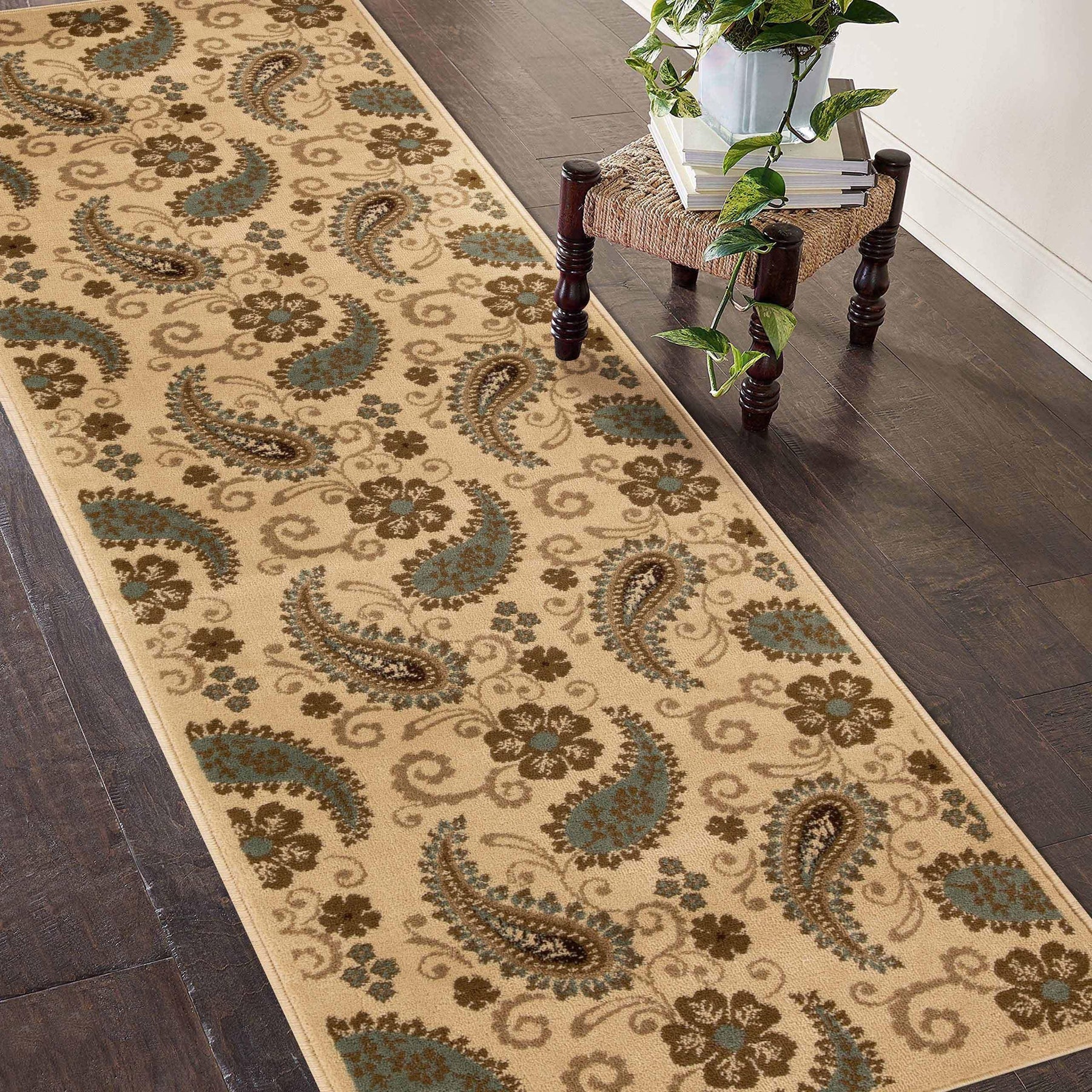 Parkway Vintage Floral Indoor Area Rug or Runner Rug