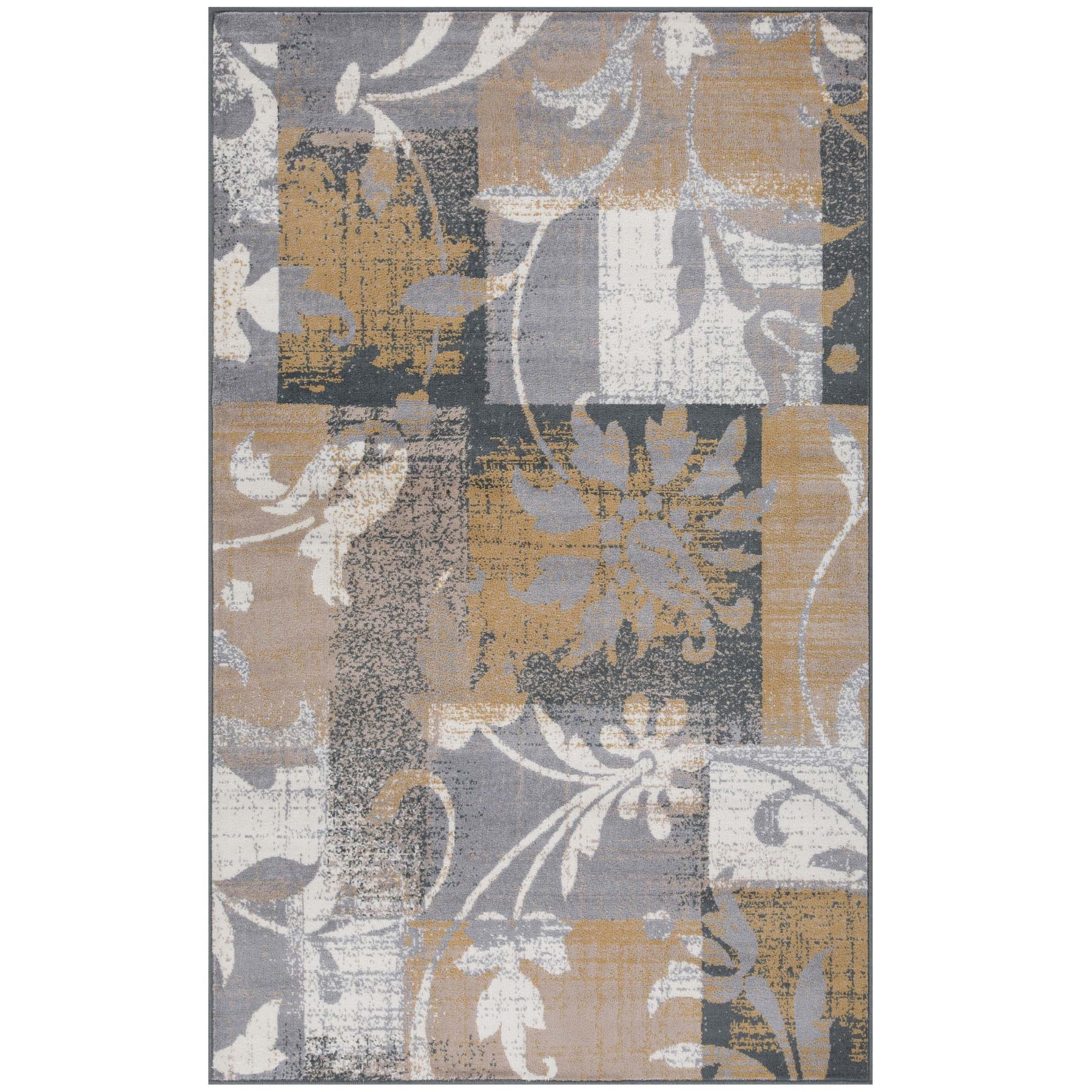 Pastiche Contemporary Floral Patchwork Indoor Area Rug or Runner