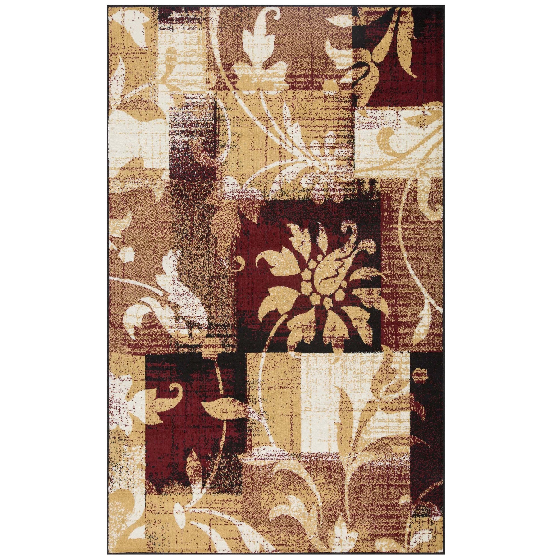Pastiche Contemporary Floral Patchwork Indoor Area Rug or Runner
