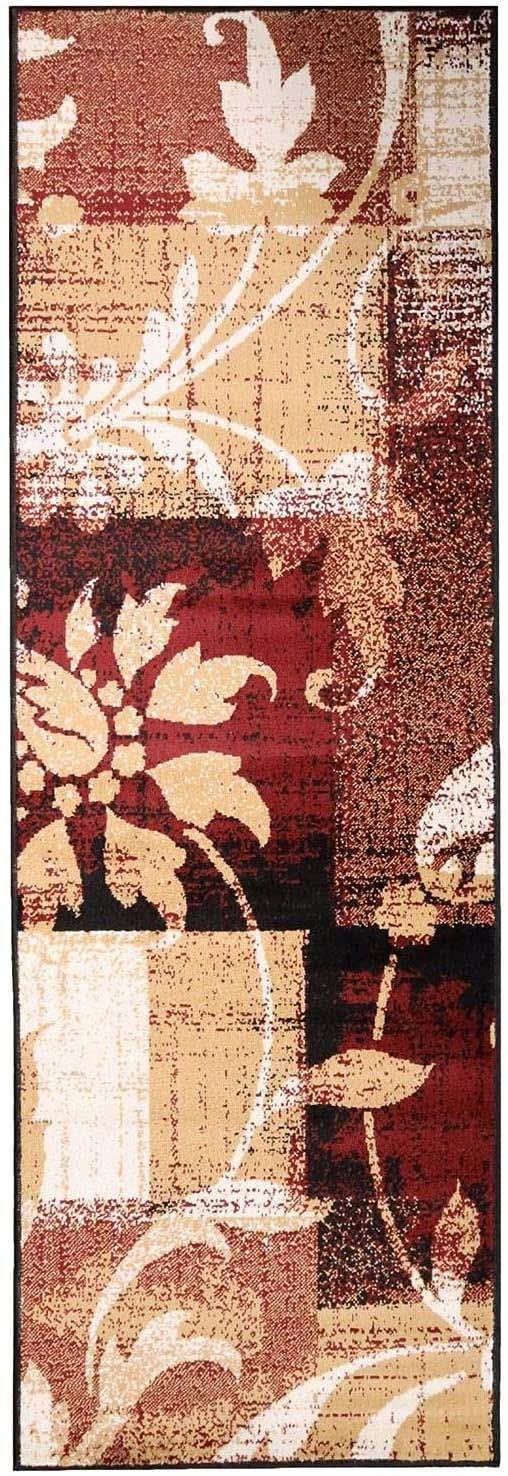 Pastiche Contemporary Floral Patchwork Indoor Area Rug or Runner
